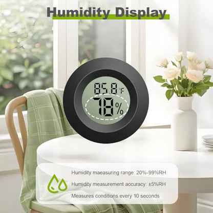 4-Pack Mini Hygrometer Thermometer, Indoor Temperature Humidity Monitor