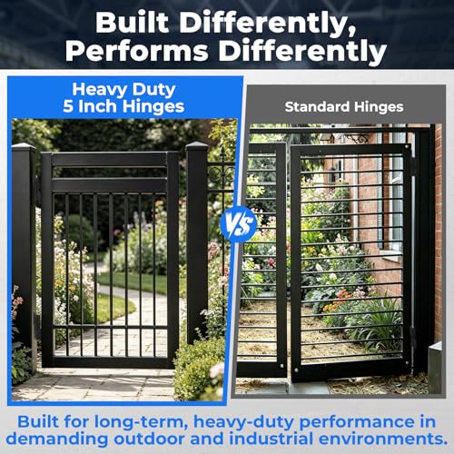 5" Heavy Duty Barrel Hinges, Weld on Barrel Hinges with Grease Zerk,450 Lbs - color: 5 inch-4 Pack