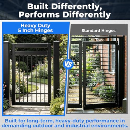 5" Heavy Duty Barrel Hinges, Weld on Barrel Hinges with Grease Zerk,450 Lbs - color: 5 inch-4 Pack