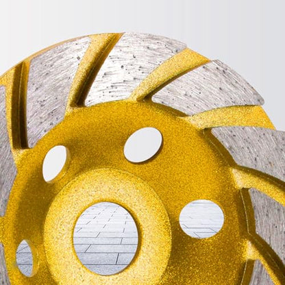 Elome Diamond Grinding Cup Wheel Disc 6" Premium Grade for Angle Grinder 14-Segment Heavy Duty Turbo Row Concrete Granite Stone Ceramic with 6/8" 20mm Thread - size: 6" Turbo