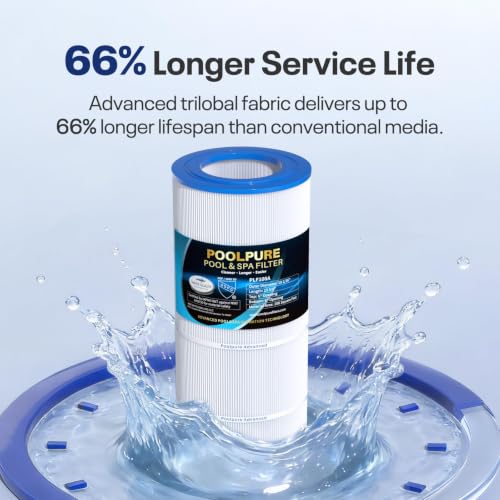 POOLPURE CC100 Pool Filter Replaces Pentair CCRP100, R173215, PAP100, 1Pack