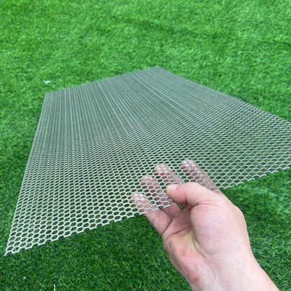 30"x15" Perforated Metal Sheets 19 Gauge Expanded Metal Mesh Opening Hexagonal Hole 1/4" (About 6mm) Perforated Stainless Steel 304 Mesh Screen Panel Decorative Panel Decorati Plate - size: 30"x15", style: Hexagonal Hole 6mm