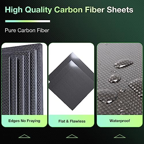 500x600x5MM 100% 3K Carbon Fiber Sheet 1-6MM Carbon Fiber Board Laminate Plate Plain Weave Panel Sheet Glossy Finish - size: 500 X 600 X 5MM