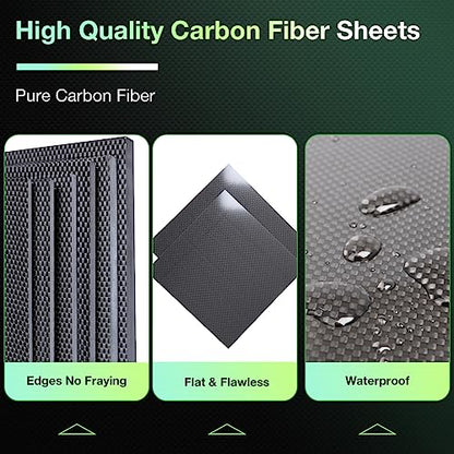 500x600x5MM 100% 3K Carbon Fiber Sheet 1-6MM Carbon Fiber Board Laminate Plate Plain Weave Panel Sheet Glossy Finish - size: 500 X 600 X 5MM