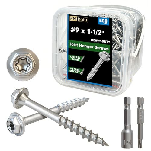 FMhotu #9 x 1-1/2" Heavy Duty Joist Hanger Screws - size: 1-1/2 Inch