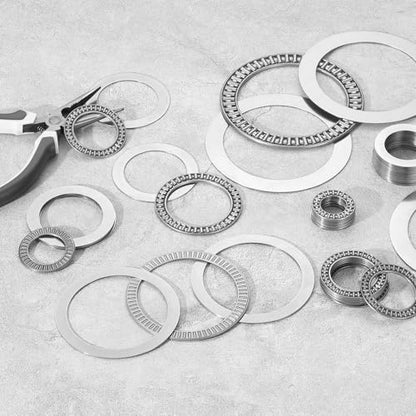 uxcell 4 Sets NTA916 Thrust Needle Roller Bearings with Washers, ID 9/16" - size: NTA916+2TWA, 9/16"x1"x1/8"