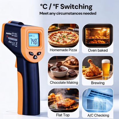 Grilling Infrared Thermometer Gun for Cooking, Pizza Oven Thermometer