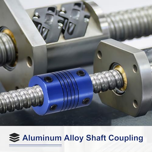 Flexible Shaft Coupling(4mm|6mm): 4 Pcs Blue Aluminum Alloy - color: Blue, size: 4mm x 6mm (19mm OD, 25mm L)