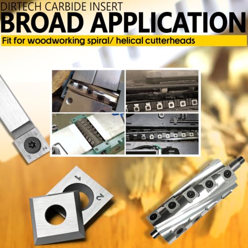 15mm Square Carbide Inserts Cutters Knives Blades 15×15×2.5mm-30°for Woodworking Spiral/Helical Planer Cutter Head or Lathe Turning 10pcs