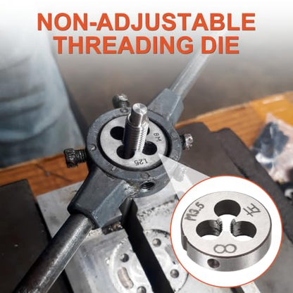 M3.5 x 0.6 Round Threading Die Left Hand Alloy Steel - size: M3.5 x 0.6