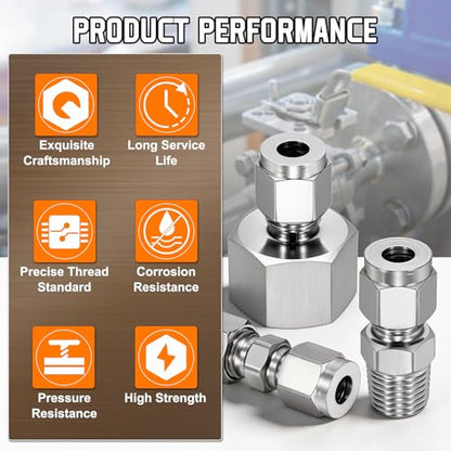 1/2"OD Compression x 3/4" NPT Male Union Coupling Connector - size: 1/2"OD Compression x 3/4" NPT Male