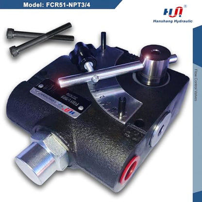 Hydraulic Adjustable Flow Directional Control Valve (3/4" NPT Port, 30 GPM, FC51 with Relief) - size: 3/4" NPT Port, 30 GPM, style: FCR51 with Relief
