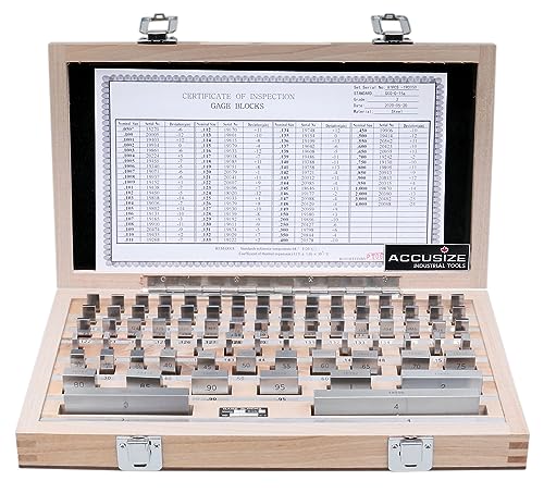Accusize Steel Gage Block Set, Grade AS-2, 81 Pc, P900-S583 - style: Grade AS-2