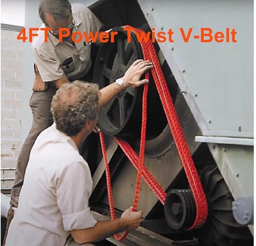 Ketofa 1/2 Inch 4 FT Power Twist V-Belt, Adjustable A-Type, 1 Pack