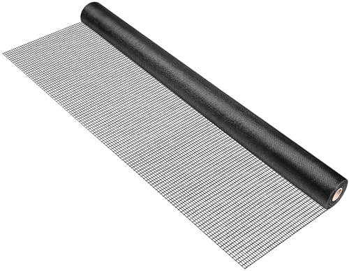 Ouskr Replacement Window Screens Roll, 36 inch x 100 feet Durable Window Screen Mesh for Patio Porch Door Windows, DIY Adjustable Fiberglass Window Screen Repair Kit Sliding Net Pet, Black - size: 36inchx100feet Black Roll