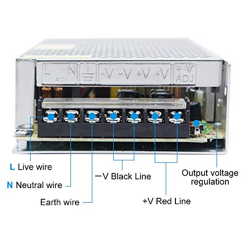 inShareplus 24V 8.5A 200W, DC Universal Regulated Switching Power Supply, Converter AC 100-240V to DC 24 Volt LED Driver, Transformer,Adapter for LED Strip Light, Computer Project - style: 24V 200W