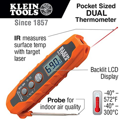 Klein Tools IR07 Dual Infrared (IR) and Probe Thermometer