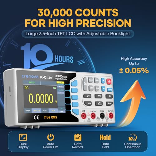 Crenova 30000 Counts True RMS Digital Multimeter, Desktop Bench Multimeter
