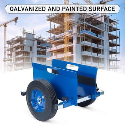 AIWFL Panel Dolly 1100LBS Door Dolly Cart with 10" Solid Wheels - color: Blue