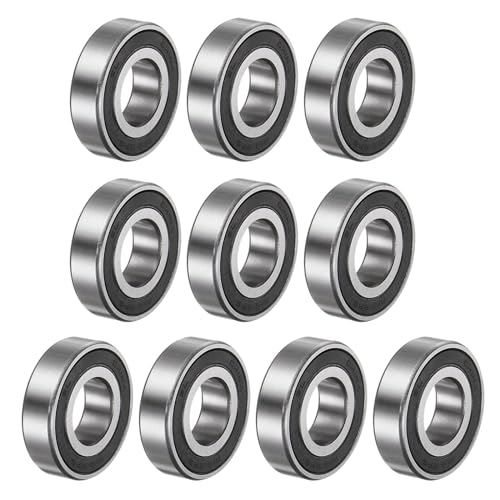 uxcell R12-2RS Deep Groove Ball Bearing, 10pcs 3/4" x 1-5/8'' x 7/16" Chrome Steel Z2 Double Rubber Sealed Bearing - size: 3/4" x 1-5/8'' x 7/16"