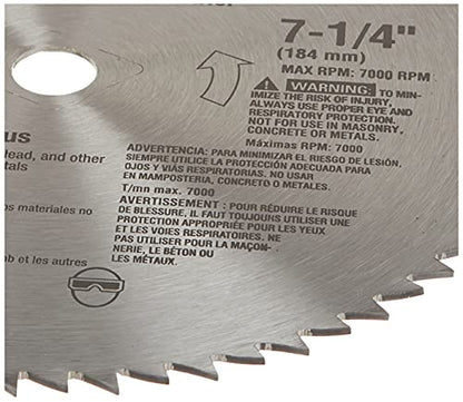 DEWALT Circular Saw Blade, 7 1/4 Inch, 68 Tooth, Metal Cutting (DW3329)