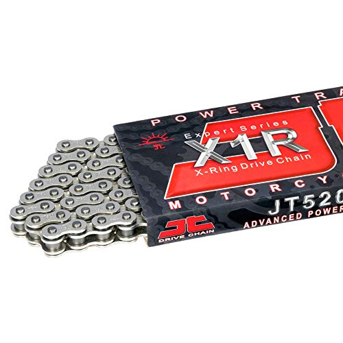 JT Chain JTC520X1R3NN110DL (520 Series) Nickel 110 Link Heavy Duty X-Ring Chain with Connecting Link - color: Nickel, size: 110-Links