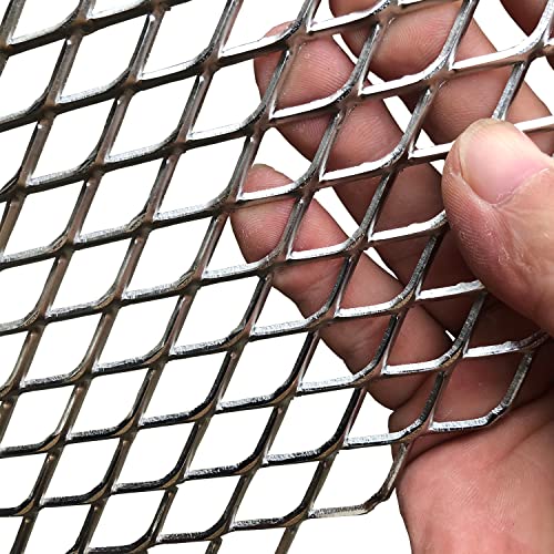 14 Gauge Stainless Expanded Metal 15.5"X12" Expanded & Perforated Sheets Metal Grate Screen/Fence Wire/Privacy Fence/Screen Door mesh - size: 15.5"x12", style: 14Gauge 0.4"x1" Holes
