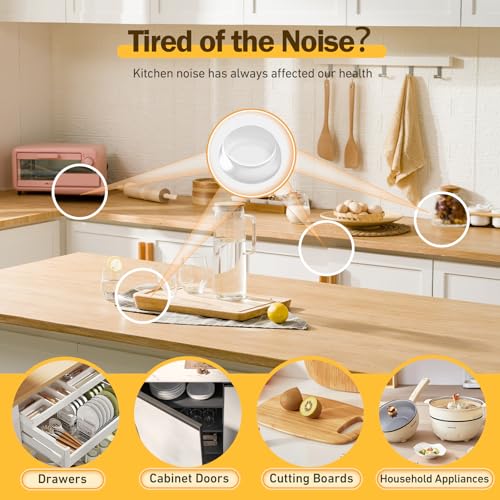 Silicone 320 Pcs Cabinet Door Bumpers Round, Self Adhesive Bumpers - size: 320