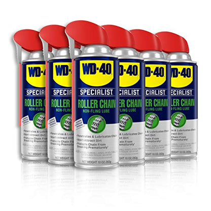 WD-40 Specialist Roller Chain Non-Fling Lubricant, 10 OZ [6-Pack] - size: 6-Pack