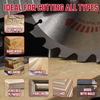 10 Inch 60T Table Saw Blades Circular Saw Blade for Wood Cutting - size: 10 In 60T