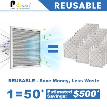 12x20x1 Reusable Air Filter, Electrostatic HVAC Air Filter, Lasts a Lifetime, Washable, Enjoy Fresher Air in Home and Office, MERV 8 (Actual Size:11.69x19.8x0.8Inch) - size: 20" x 12" x 1"
