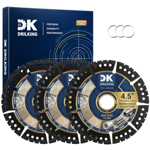 4-1/2 inch Diamond Blades, Multi-Purpose Metal Cutting Wheel - 3 Pack - size: 4.5"