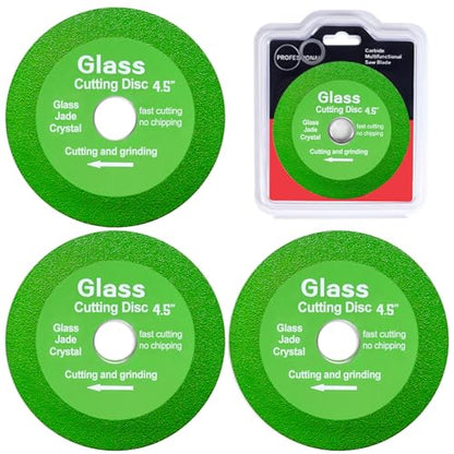 Diamond Blades 3-Pack 4.5" Diamond Multi-Purpose Saw Blades, Angle Grinder Disc for Cutting Porcelain Ceramic Glass Tile Marble Cutting Tools