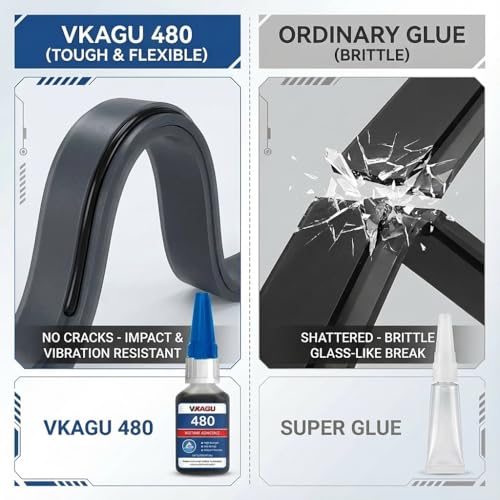401 & 480 Super Glue Instant Adhesive 20g All-Purpose Strength & High Temp Resistance for Metal, Plastic, Rubber 2 Pack - size: 401 & 480, style: 2 Pack