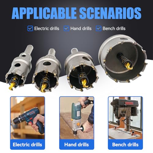 20pcs TCT Carbide Hole Saw Hole Cutter Set 1/2" to 2-1/4"