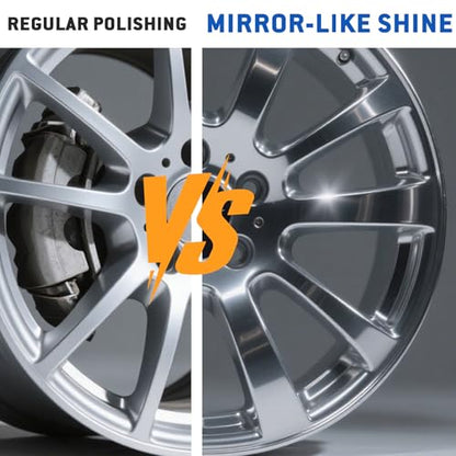 8" Fine White Airway Buffing Wheel with 5/8" Arbor Flange-Free Hub, Flange-Free, Cotton Polishing Wheel for Aluminum Truck Wheels, Rims, Chrome, Stainless Steel – Final Mirror Finish - size: 1 PC Fine Polishing Wheel