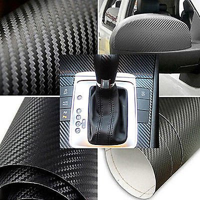 DIYAH 3D Black Carbon Fiber Film Twill Weave Vinyl Sheet Roll Wrap DIY Decals (24" X 60" / 2FT X 5FT) - size: 24" X 60" / 2FT X 5FT