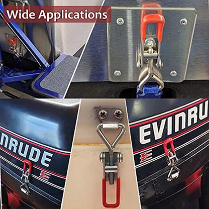 CUKAYO 4pcs Toggle Latch Clamp, 304 Stainless Steel Pull Hasp Latches, Quick Release Hand Tool Toggle Clamp for Smoker Lid Jig,Case Trunk,220Lbs Holding Capacity