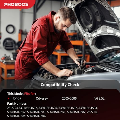 PHOBOOS Hydraulic Power Steering Rack and Pinion Fit for Honda Odyssey - size: 26-2724