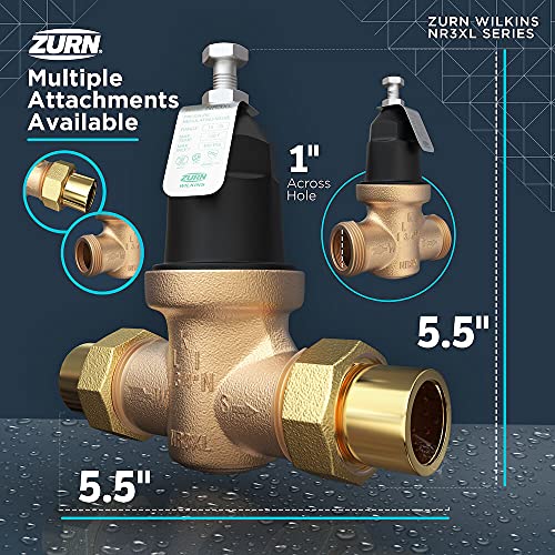 Zurn Wilkins 1-NR3XLDU 1" NR3XL Pressure Reducing Valve with Double Union FNPT Connection - size: 1 Inch