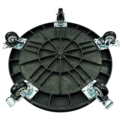 ELAFROS Heavy Duty Plastic Drum Dolly with Brake, 30/55 Gallon, 900lb Black - color: Black, size: 1 Pack With Brake