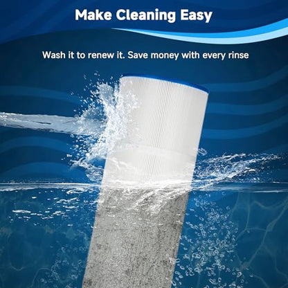 Yoojequa® CCP420 Pool Filter Cartridge Compatible with C-7471, Clean and Clear Plus 420, PCC105, FC-1977, R173576, 570-0425-07, 178584, 817-0106, 160301, 4 x 105 Sq. Ft Pool Filter Cartridge, 4 Pack - size: C-7471 4 Pack