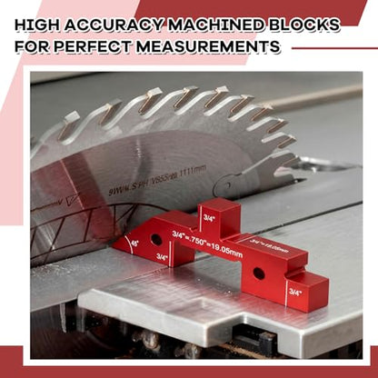 Konohan 15 Pcs Router Table Setup Blocks Precision Aluminum Height Gauge