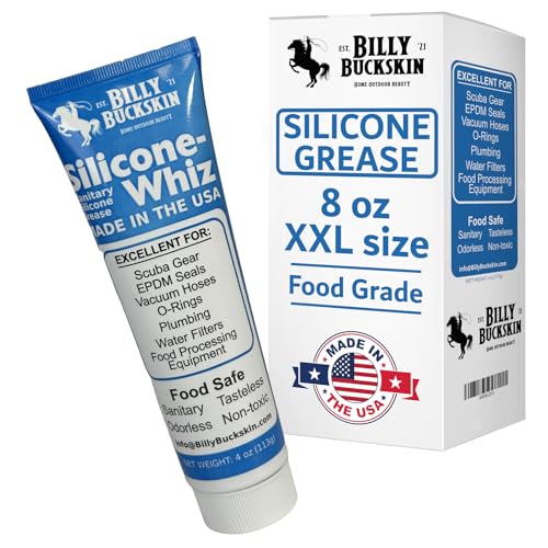Billy Buckskin 8oz XXL Silicone-Whiz Food Grade Silicone Grease, O Rings - size: 1 x 8 Oz.
