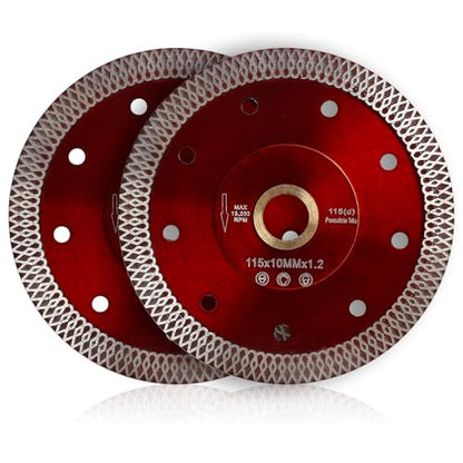 YIJING 2pcs/Lot 4.5” Diamond Tile Blade Super Thin Diamond Cutting Blade for Cutting Ceramic Porcelain Tile Granite Marble (4.5"-2pc) - size: 4.5"-2pc