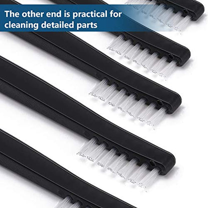 Accmor Scratch Brush Set for Gun Cleaning, All Purpose Nylon Bristle Brushes Tools 9 Pcs, Double-Ended Scrub Cleaner Kit for Cleaning Welding Slag/Paint/Rust/Dirt - style: 9Pcs Nylon White
