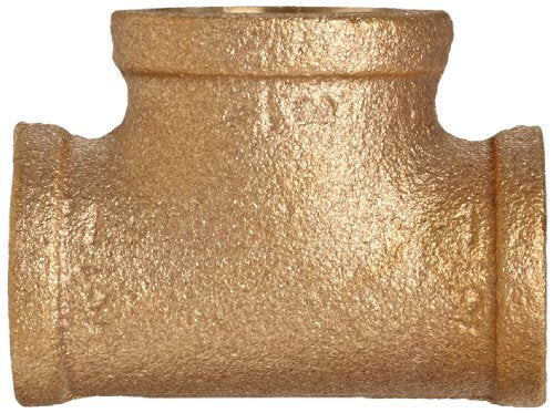 Anderson Metals Brass Threaded Pipe Fitting, Reducing Tee, 1/4" x 1/4" x 1/8" Female - size: 1/4" x 1/4" x 1/8"