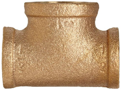 Anderson Metals Brass Threaded Pipe Fitting, Reducing Tee, 1/4" x 1/4" x 1/8" Female - size: 1/4" x 1/4" x 1/8"