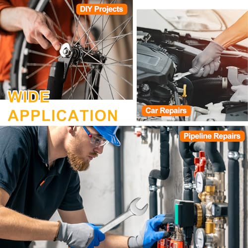 HARFINGTON 2Pcs Metric Combination Wrench 7mm Open End & 15-Degree Offset - size: 7mm