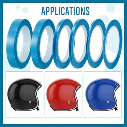 Nezyo 6 Pcs Vinyl Pinstripe Tape Auto,Blue,1/16, 1/8,1/5,1/4,1/2, 3/4 Inch - color: Blue, size: 1/16, 1/8,1/5,1/4,1/2, 3/4 Inch